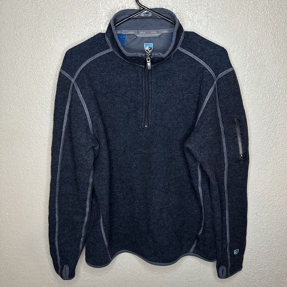 Kuhl 1/4 Zip Mens Sweater Medium - Picture 2 of 5